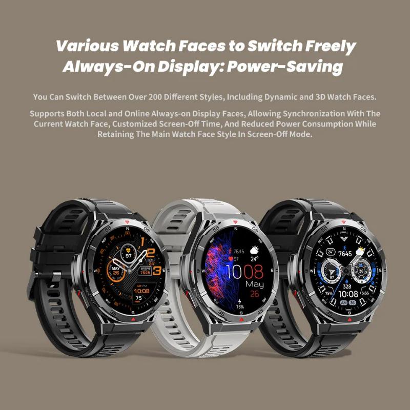 2025 Nowy Oryginalny Smartwatch GPS Ultra 466*466 HD Wyświetlacz AMOLED Sportowy Kompas Połączenia BT Wodoodporny IP69 Smart Bransoletka Dla HUAWEI
