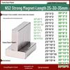 Supermocny magnes neodymowo-żelazowo-borowy N52, prostokątny 25x30x100mm, Stalowa blacha z magnesem trwałym.