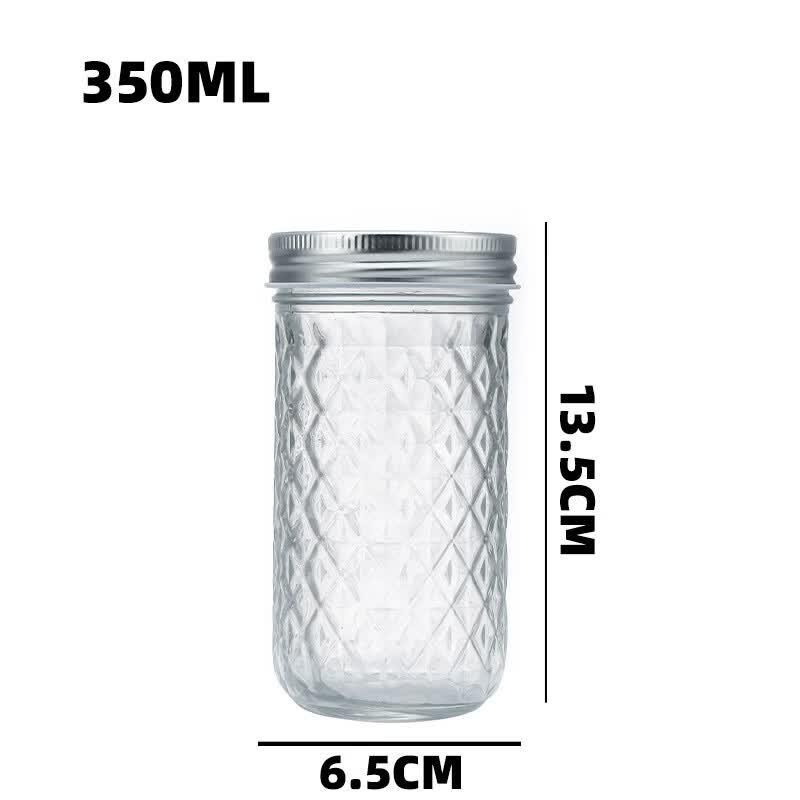ZISIZ Glass Food Storage Jar with Integrated Lid
