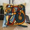 Stickerei Abstrakt Kissenbezug Baumwolle Kissenbezüge Picasso Dekorativ Überwurf Kissenbezüge für Sofa Wohnzimmer Heimdeko