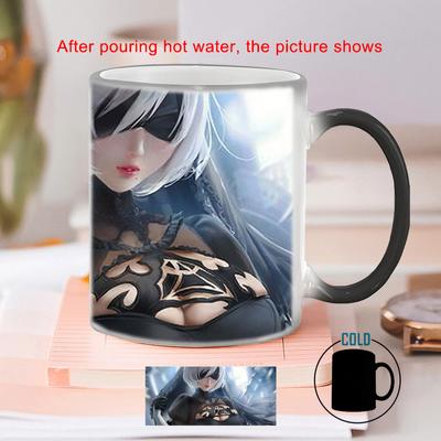 Venda quente Sexy Peito Menina Balck Copo BSKT-123 Sublimação Blanks Copos Canecas Originais Caneca Original Caneca Anime Mudança de Cor Copo de Café