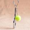 Simulation for Gifts Car Key Chain Pendant Key Rings Metal Sports Key Chain Tennis Racket Keychain Tennis Ball Mini Keychain