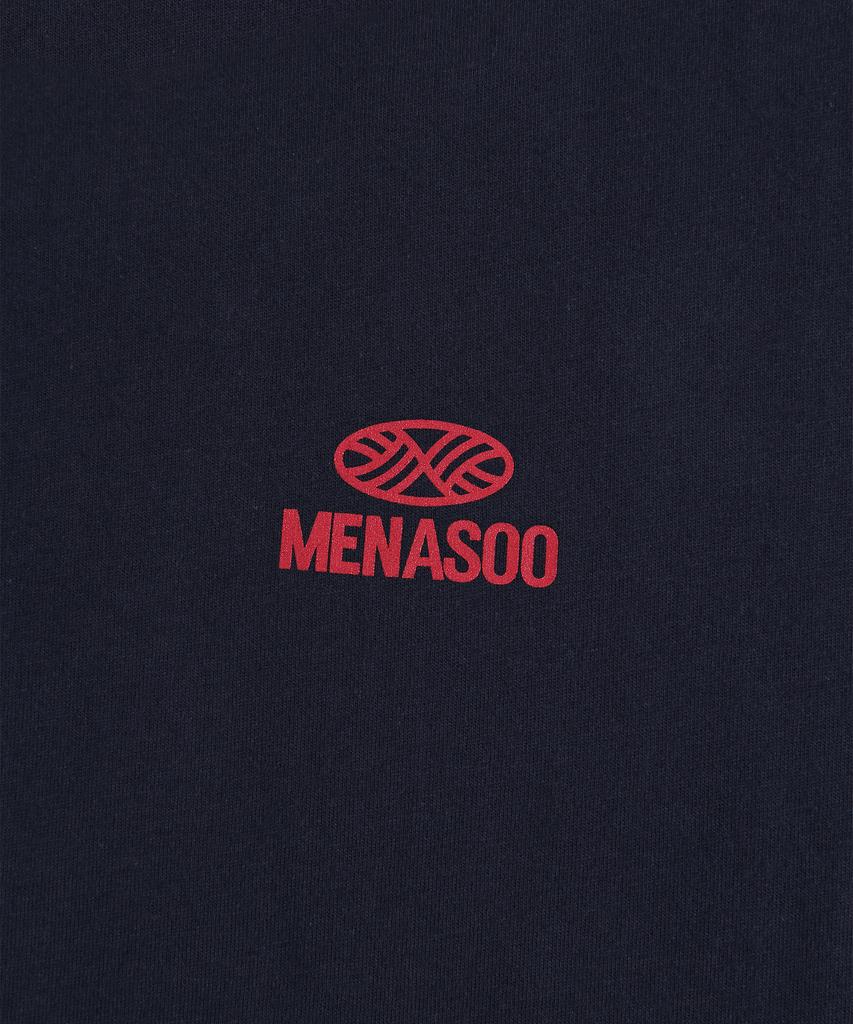 Minasu New Big Hearttrack Graphic T Shirt_Navy