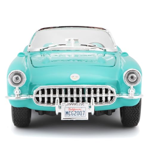 Maisto 1/24 Scale 1957 Chevrolet Corvette Turquoise / Diecast Model Car, Finished Model, 31275 TQ