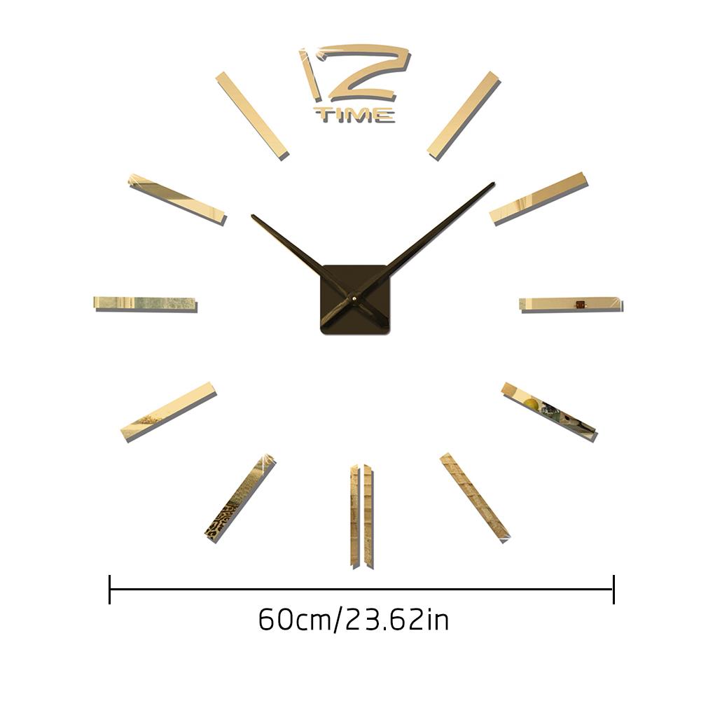 Wandaufkleber Uhr 3D Wanduhr Dekor Acrylspiegel Rahmenlos Mini DIY Wanduhr Set Für Zuhause Wohnzimmer Büro Dekoration