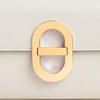 HERMES Maillon To Go Gold tone Lock Epsom Calfskin Pig Nose Wallet Bag Women's M4 Gris Pale Light Gray H084021CCM4