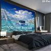 ASTRO BOT Custom Name Wall Tapestry Aesthetic Wall Hanging Printed Fabric Blanket Decorative Tapestries for Bedroom Living Room Home Decor