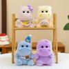 Stuffed Animal Hippos Plush Ornaments PP Cotton Purple Hippos Plush Toy  Backpack Decoration