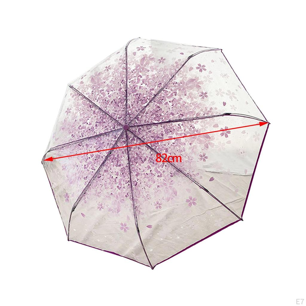 Clear Bladder Screen, Transparent Umbrella, Sweet, Light Women's Dome Foldable Umbrella for