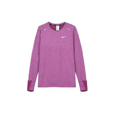 Solid Color Sport Crew Neck Long Sleeve T-Shirt Men Tops Purple DD5650-653