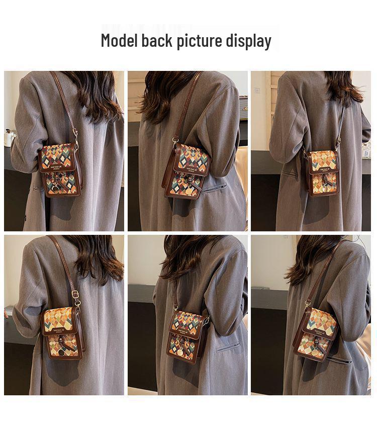 2025 Women's High-End Retro Crossbody Handbag - Small Square French Shoulder Bag