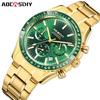 Men's Watches Luxury Round Quartz Wristwatch Waterproof Chronograph Watch for Men Auto Date Clock