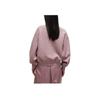 Y-3 Solid Color Round Neck Drop Shoulder Loose Long Sleeve Sweatshirt Women sweatshirt Light-Purple JD9814