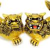 Okinawa souvenir Shisa figurine miniature entrance golden lion Shisa horizontal