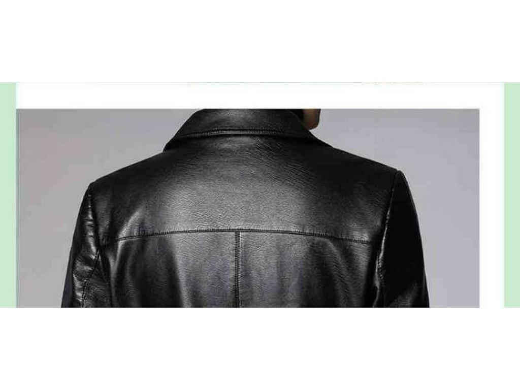 Men's Leather Jacket for Mid-Aged & Elderly: Fleece-Lined, Thickened, Windproof, Detachable Fur Collar, Winter Warmth for Dad.