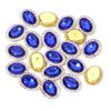 20pcs Oval Shape Sunflower Sew On Rhinestones Metal Gold Claw Base Acrylic Rhinestones Beads DIY Garment Decoration Accessories