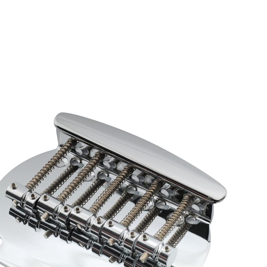 Musiclily Pro 16mm Steel 5-String Bass Bridge for Music Man Basses, Chrome