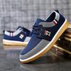 Men Canvas Sneakers Breathable Beef Tendon Bottom Casual Vulcanized Shoes Lightweight Work Footwear Tenis Masculino
