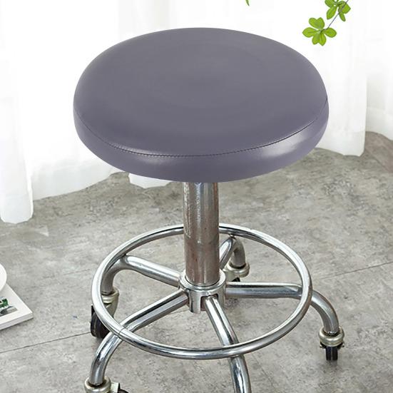 Drehbarer Hockerbezug mit Gummiband Rutschfest Wasserdicht Kunstleder Ölbeständig Hitze