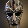 MF DOOM Maske Verrückter Bösewicht Stahlgesichtsrüstung Mittelalterliche handgeschmiedete Maske als Hommage an MF Doom