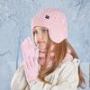 Warm Children's Hat Neck Scarf Gloves Set Fleece Lined Touchscreen Gloves  for Boys and Girls