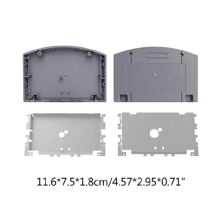 for N64 Game Console Cartridge Cassette Cover Repair Shell Hard Case with Screws