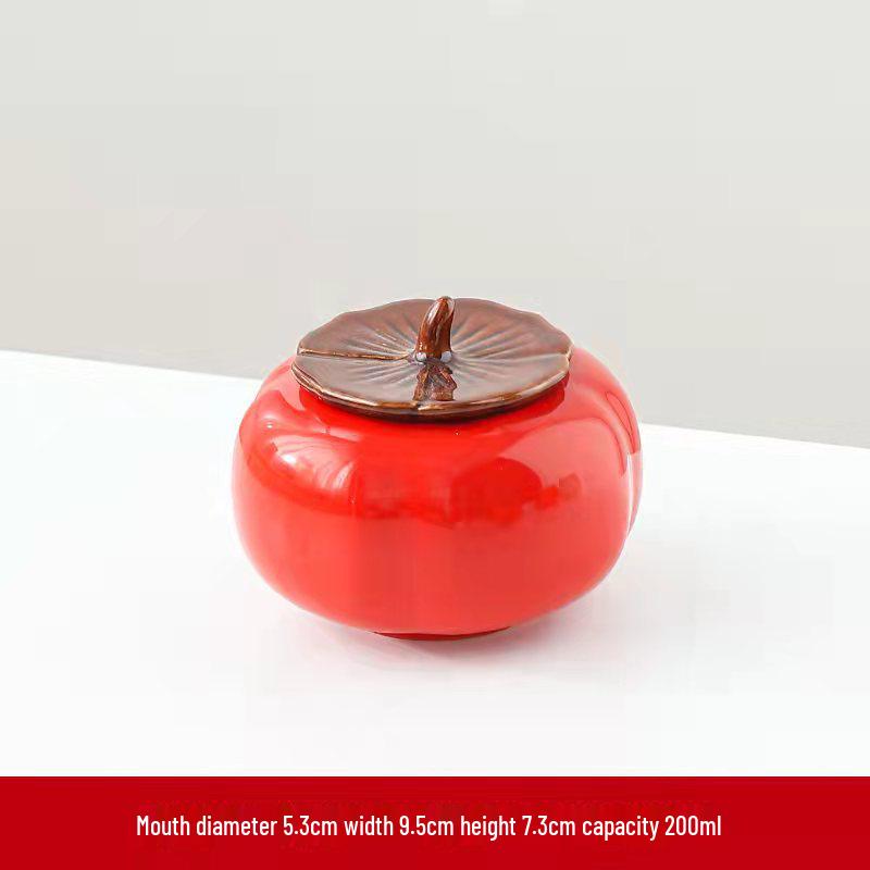 Persimmon Tea Scented Ceramic Candy Jar and Candle Holder