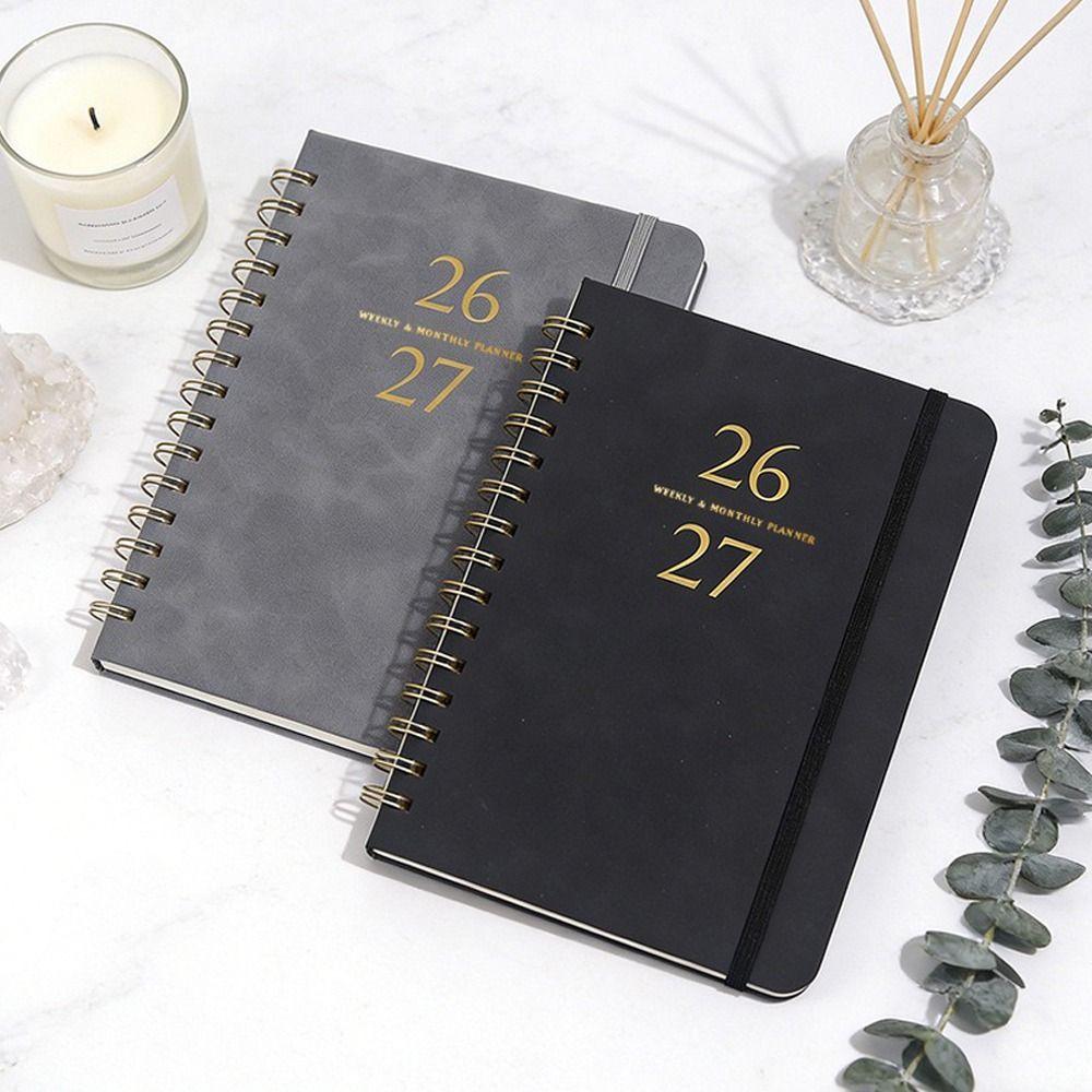 PU Leather Agenda Book Colorful Inner Page Appointment Book To Do List Notepad for Student Gift