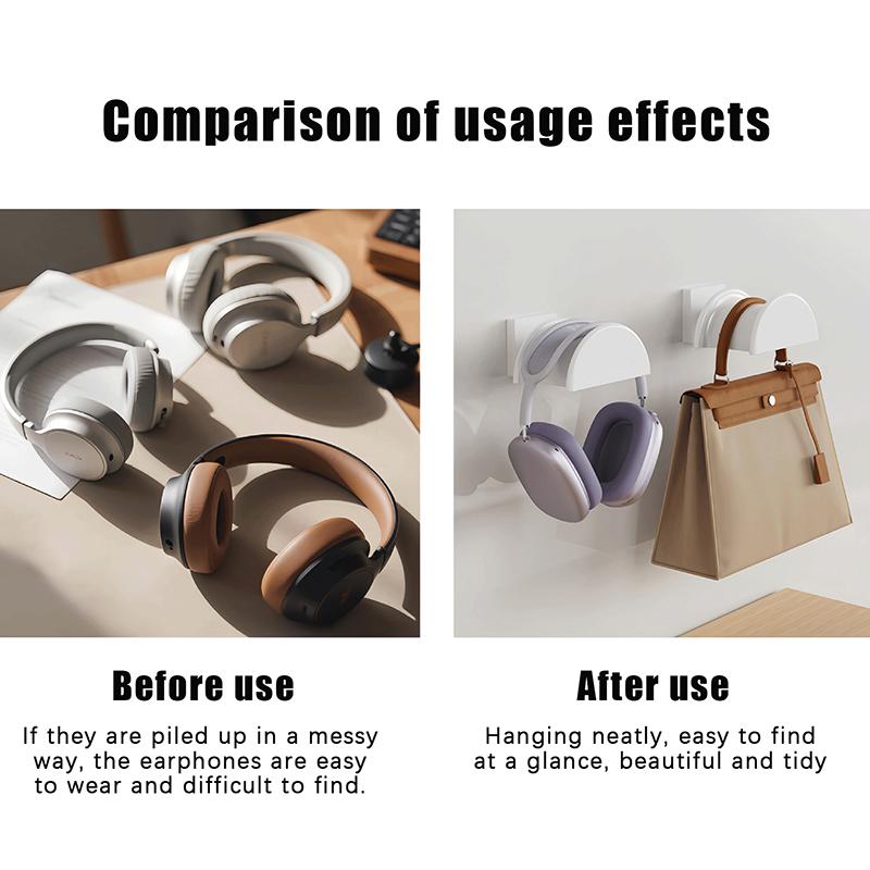 Univerzální lepící stojánek na sluchátka Montáž na stěnu Úspora místa Stojan na displej pro sluchátka Háček na sluchátka Pro herní sluchátka 1 ks