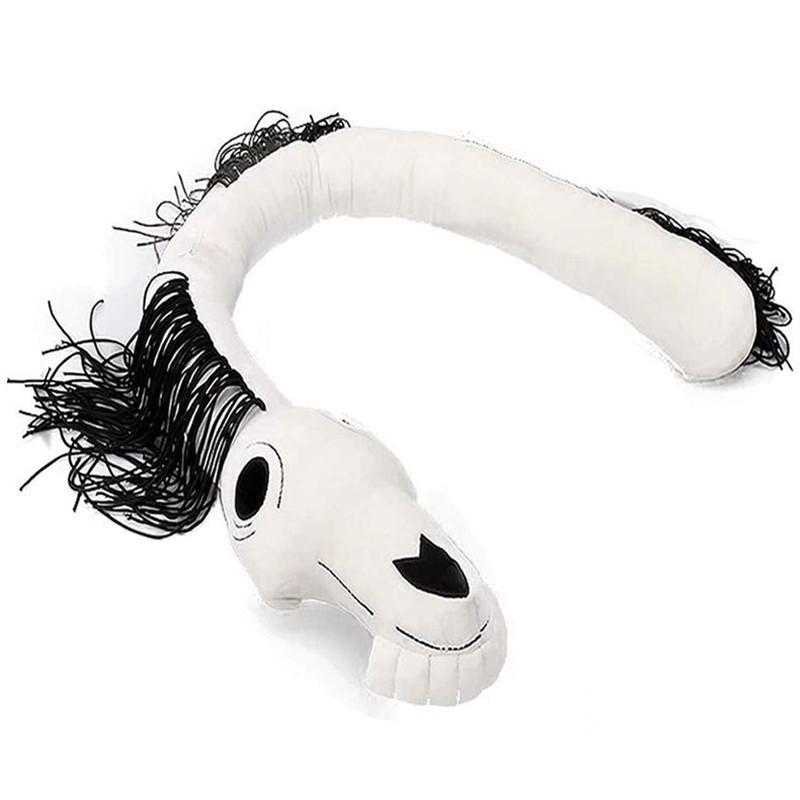 51 Zoll langer Pferdepuschel Traum-Pferde-Plüschtier Stofftier Urban Story Foundation Modell Sirenenpuppe Geschenke für Fans Geburtstag Weihnachten white
