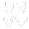 Double Strand Imitation Pearls Body Jewelry Adjustable Length Shoulder Chain Beautiful Addition To Any Outfit