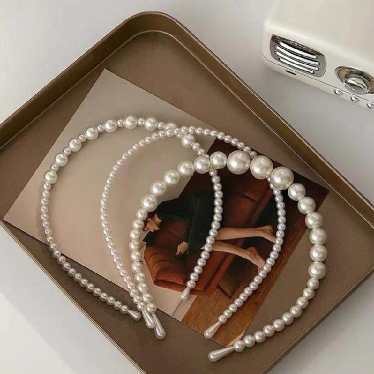 Sparkling Korean Styles Headbands With Faux Pearls And Rhinestones Comfortable For Cosplay Photoshoots