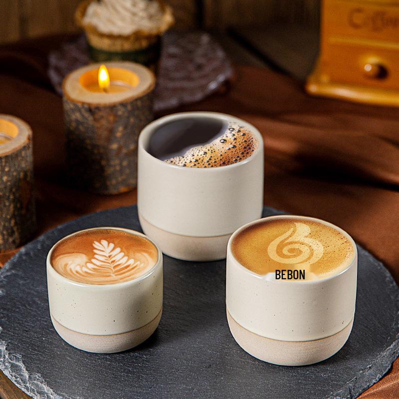 Japansk grovkeramik espressokopp - Retro keramisk Kung Fu teprovningskopp