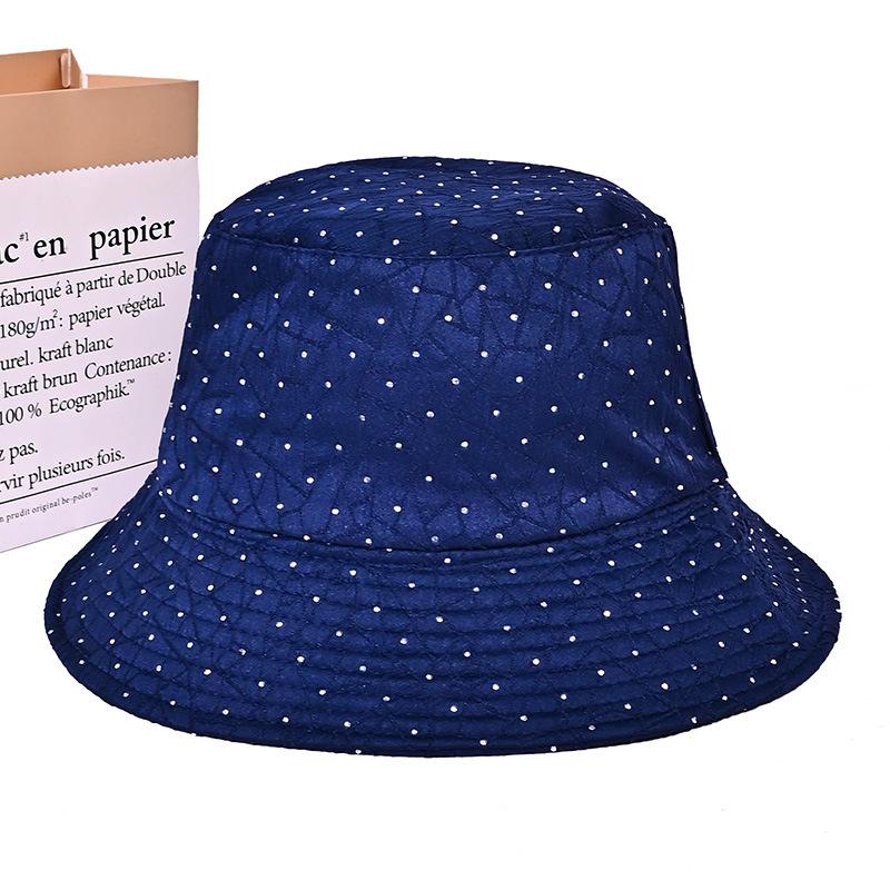 Pălărie de pescar nouă cu strasuri pentru femei, pentru cap mare și față mică, Pălărie tip găleată, Stil coreean, Casual, Versatilă, Pălărie tip vas, Trendy