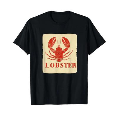 Lobster Fun For An Ocean Themed Adventure Outfit T Shirt Black S Vintage Washed Breathable Slightly Fashion Unisex Homme