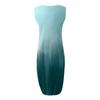 Women Casual Gradient Colours Pocket Long Dress Sleeveless Split Maxi Dresses