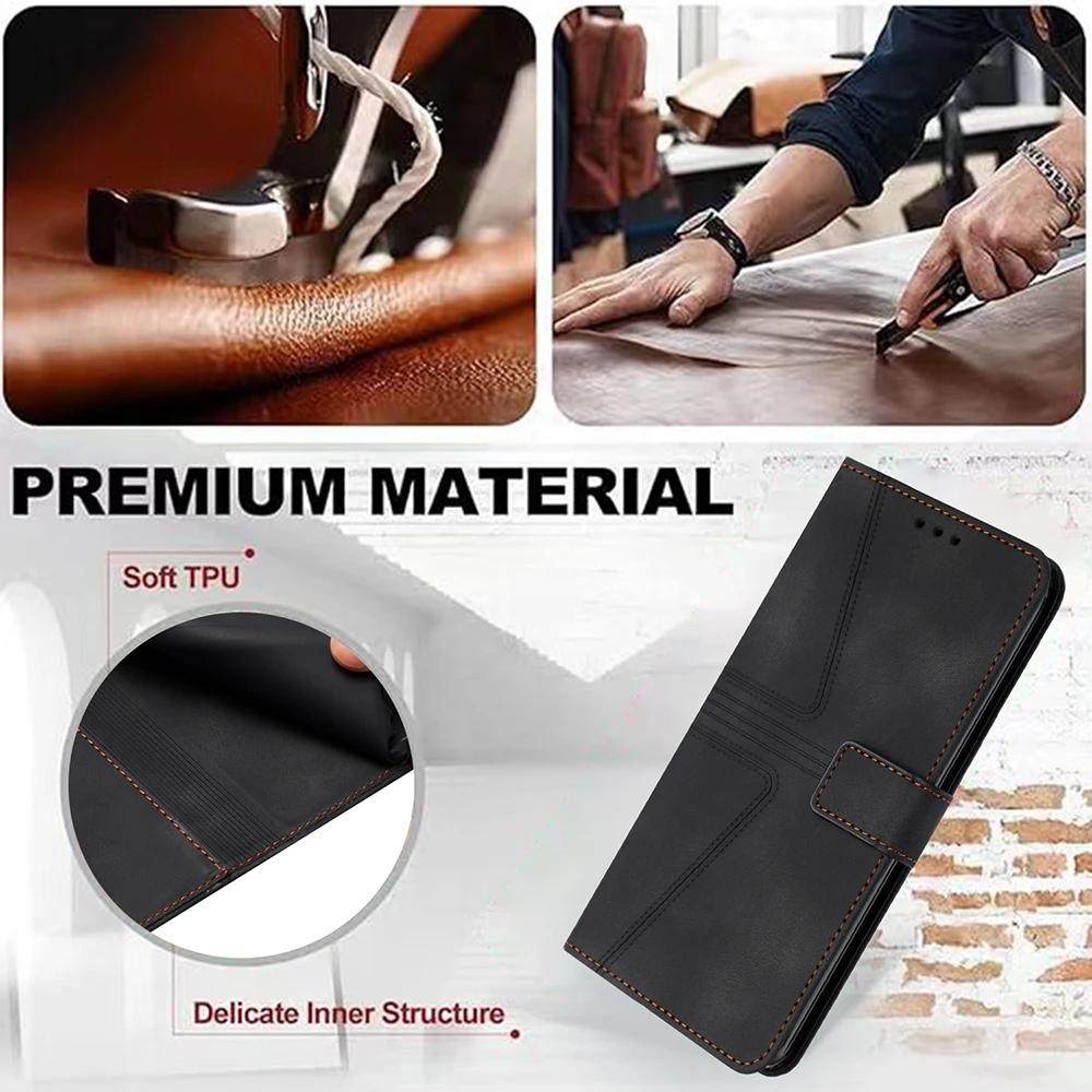 Leather Flip Wallet Case For Xiaomi Poco M6 M5S C65 Redmi A3 14C 13C 13R 12C 10A Redmi Note 14 Pro Plus 13 12 11 10 10S Cover