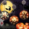 Warm Copper Wire String Light Halloween Window Decor Light, Battery Powered Ghost Pumpkin Fairy Lightweight Plastic Party Prop Lantern for Party,