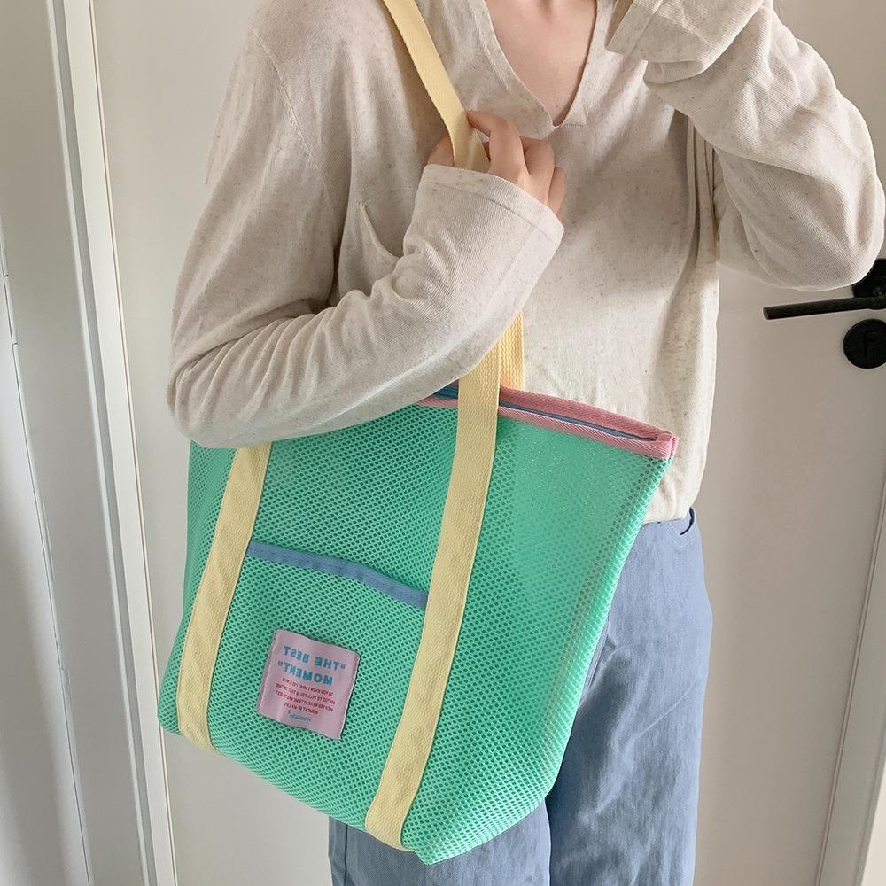 Mesh Makeup Storage Bag Large Capacity Travel Handbag New Shoulder Bag