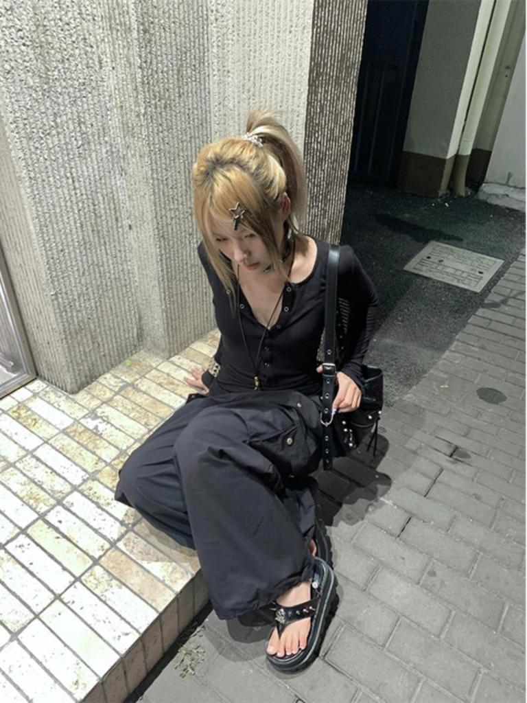 Y2k Japanese T Shirt Women Lace Long Sleeve Print Graphic Tops Streetwear American Retro 90s Crop Tops