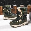 Kids Winter Boots Fashion Convenient Outdoor Thick Sole with Plush Insulation  Boy's Snow Boots High Top Cotton Shoes