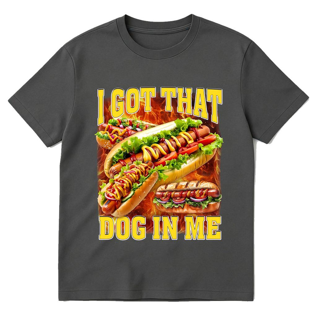 I Got That Dog In Me Tshirt Funny Hot Dog Meme Tee Shirt 90s Style Hotdog Retro Bbq Cookout Food Graphic T Shirts Streetwear