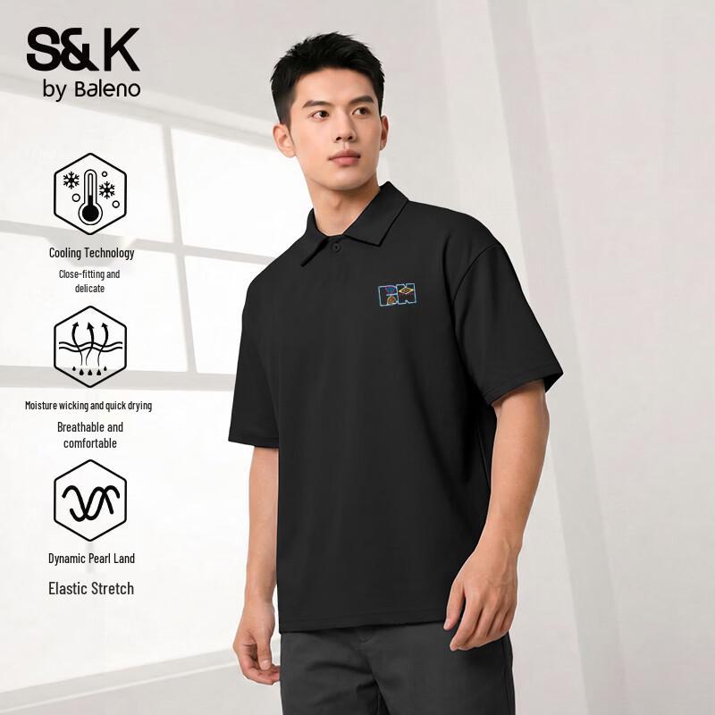 

Baleno Men s Oversized Letter Print Polo Shirt M