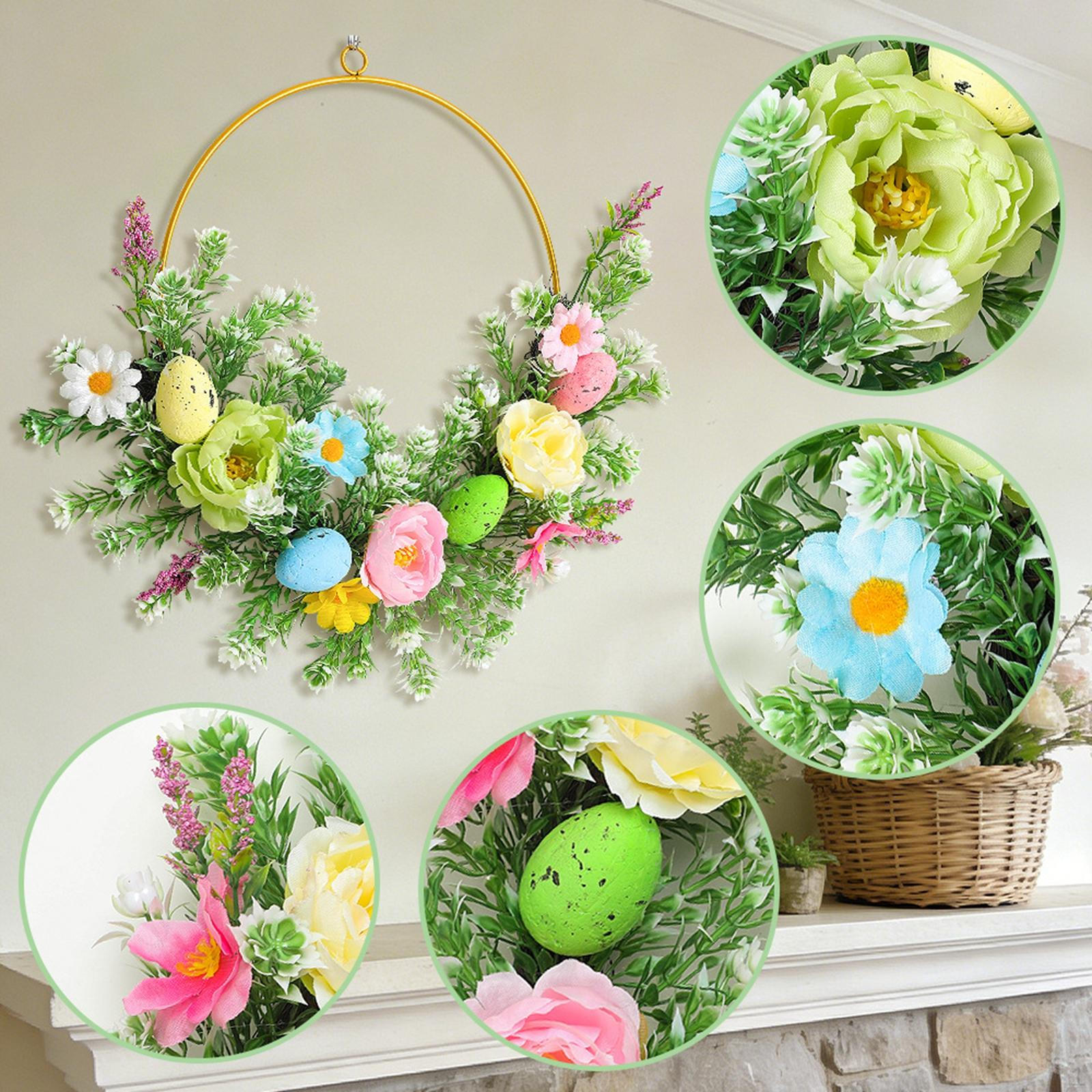 

Easter Artificial Wreath Decor Home Decoration Party Gift Front Door Hanging