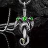 Vintage Cross Pendant Necklace Dragon Sword Pendant Necklace Red Black Crystal Necklace For Men