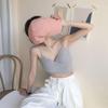 Tank Top Knit Halter Crop Tops Women Summer Camis Backless Cross Design Camisole Fashion Tube Female Sleeveless Cropped Vest
