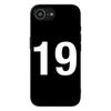 Football No19 Soccer Number No 19 Phone Cover Case for Apple iPhone 16 15 14 Plus 13 12 Mini 17 Pro Max + ProMax 16E Air 16+