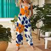 Women’s Casual Sleeveless Jumpsuit With Printed Jumpsuit, Fashionable And Loose Jumpsuit