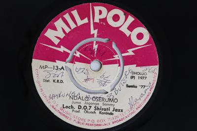7inch Record LOCH. D.O.7 SHIRATI JAZZ - Ndalo Oserumo / Unjawowa Nono MP13 MIL POLO 1977 Kenya World Music Used