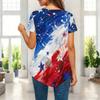 Women Plus Size Short Sleeve Asymmetric Hem Top Pink Crystal Heart Gem Glitter Print Blouse